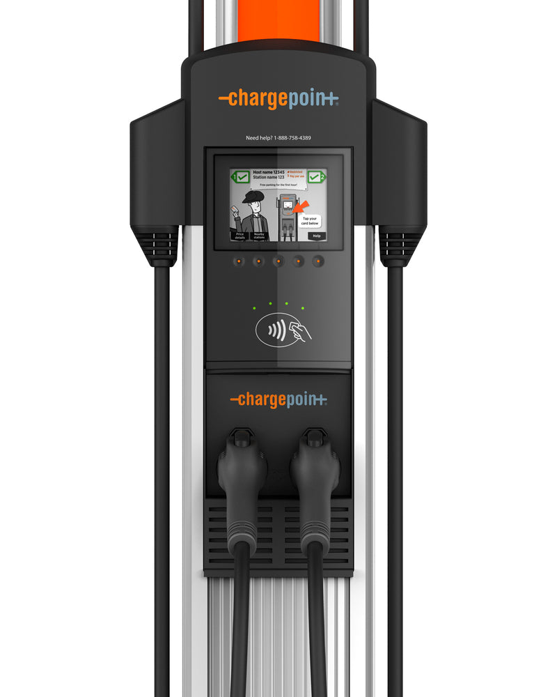 ChargePoint CT4021 Level 2 EV Charger - Dual Output, Bollard Mount