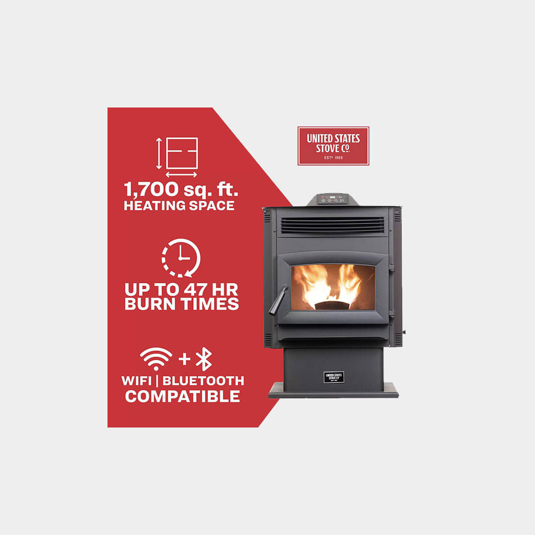 US Stove Company High Efficiency Wi-Fi Pellet Stove 90 lb. Hopper (2,200 Sq. Ft.) - Image 11
