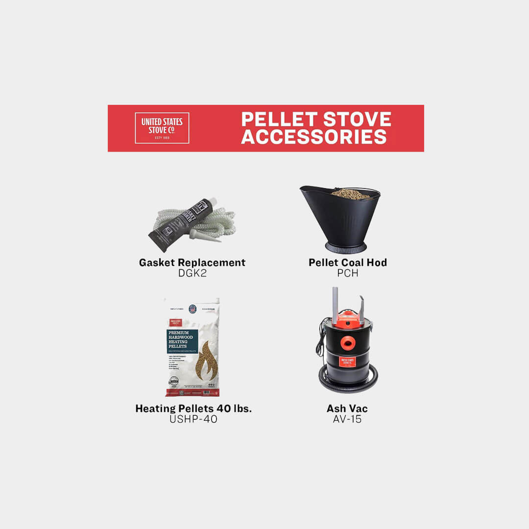 US Stove Company High Efficiency Wi-Fi Pellet Stove 90 lb. Hopper (2,200 Sq. Ft.) - Image 14